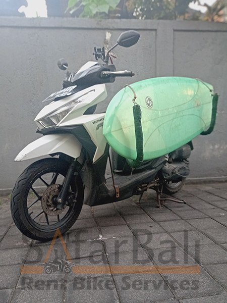 Safar Bali Rent Bike - Surf Rack Clients 1 Scooter Rental in Bali with Surf Rack for Carrying Surfboards