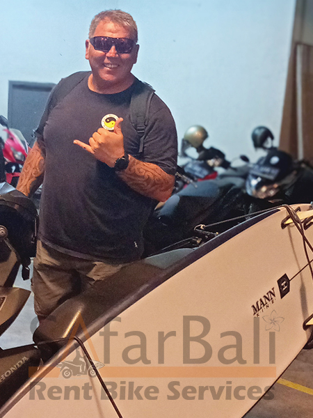 Safar Bali Rent Bike - Surf Rack Clients 3 Scooter Rental with Surfboard Rack for Surfers Traveling in Bali